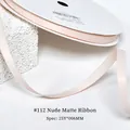 Matte finish champagne pink ribbon 6mm width 25 yards on spool for hair accessories - 0.6CM Wide * 25 Yards / Nude