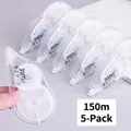 5-pack transparent correction tape set, 150m total length for office and school supplies - Simple Transparent / 5 Packs / 150m