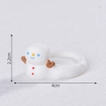 Miniatur-Schneemann-Figur für Weihnachts-Deko, 4cm breites Harz-Ornament für Schneeszenen - Schneemann Schlitten