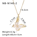 Squisita collana in acciaio inossidabile dorato con ciondolo a farfalla 3D da donna - Stile Farfalla Bianca (NB-N1140-2)