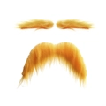 Ginger orange fake beard and eyebrows set for Halloween costume and cosplay parties - One Size / Orange Eyebrows and Mustache Set in OPP