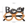 Orange glitter Halloween glasses with Boo lettering and pumpkin, 13.5x9.5cm size - Black Pumpkin BOO Decorative Glasses