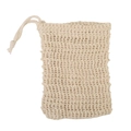 Natural sisal soap foaming bag with drawstring for exfoliation and storage - Knotted Style (Knotted 14*9cm) / Off White