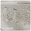 Mix of 50pcs clear white flatback 5A cubic zirconia crystals in various nail art shapes - White Mixed Flatback Zircon