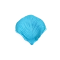 Single bright blue artificial rose petal with detailed fabric texture for weddings - Lake Blue