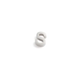 Macro shot of 10mm stainless steel vintage letter s charm for DIY jewelry necklaces - Letter S Silver Color