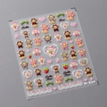 3D Lolita Bear puffy nail stickers with cute heart and strawberry embossed patterns - 3D Puffy Bear (M-324)