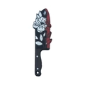Halloween acryl bebloed mes bedeltje met bloemenpatroon voor DIY sieraden maken - Bloemen bloederig hakmes-19276