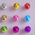 Set of nine colorful disco mirror balls for festive party and wedding stage decoration - 2cm Silver / Bulk Bare Ball
