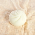 Steamed bun squishy toy in white slow-rebound foam with realistic creases texture - 8cm Pure White Bun Squishy