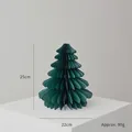 Dark green honeycomb paper Christmas tree centerpiece with 25cm height and 22cm width - 25cm Standard / Dark Green