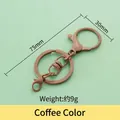 75mm metal coffee-colored lobster clasp swivel key ring for luxury DIY accessories - Standard / Coffee