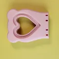 Pink heart-shaped sandwich cutter mold made of plastic for DIY bread making - Heart Pink