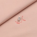 Detail der Edelstahl-Endkappe für Schmuck DIY in Silber mit Maßen von 7mm mal 4mm - Stil 1 (4x7mm) / Silber (4x7mm)