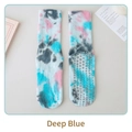 Blue and pink tie-dye pilates yoga socks with anti-slip silicone dots on the sole - Size 36-42 / Dark Blue