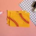 Borsa gialla in EVA con motivo baseball per ciglia e trucco, set di due astucci - Modello 4-Softball Giallo