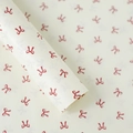 Premium cream floral gift wrapping paper featuring minimalist red bow patterns - 【Yellow Base Red Bow】20 Sheets 50*70cm