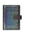 A6 holographic glitter binder cover with snap closure and iridescent finish - Starry Black Glitter (Cover Only)