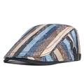 Retro colorful ivy cap with paisley patterns and adjustable buckle in multi-color - Blue