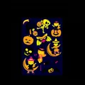 Neon Halloween temporary tattoos featuring skulls and pumpkins, UV glow style WSYG-002 - Halloween Fluorescent WSYG-002