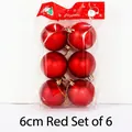 Set of 6 / 6cm Red