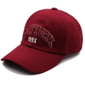 Detailed embroidery of 199X NEW YORK on a burgundy cotton canvas baseball cap - Adjustable / Burgundy