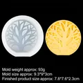 Tree of Life silicone mold for DIY candles and soap, including size and weight specs - 1# Round Tree of Life / Clear