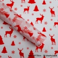 Christmas tissue paper with red reindeer and snowflake prints 28 sheets 50x70cm - Christmas Reindeer Red (28 Sheets/Pack) / 50x70cm