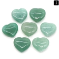 Polished green aventurine crystal heart stones in various shades for DIY decor - Green Aventurine
