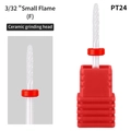 Embout de ponceuse à ongles en céramique petite flamme 3/32 pouces PT24 grain fin - PT24 Petite Flamme Fin (F)