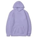 Light purple long sleeve hoodie with front kangaroo pocket in soft fabric variant - Light Purple