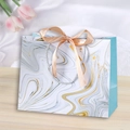 14x7x15cm / Marble Pattern-Gold Ribbon