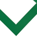 Textured emerald green picture frame mat with a precise 45-degree white core bevel cut - Green (textured)