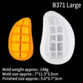 Silicone mango cube mold for resin crafts and cake decor with dimensions and weight - 4# Large Mango / Clear