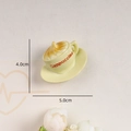 3D realistic cappuccino coffee cup fridge magnet in light green finish and saucer - Cappuccino