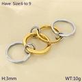 Interlocked gold and silver stacking rings with sparkling zircon inlay size 6 to 9 - US 6