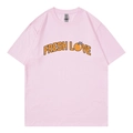 T-shirt rose Sturniolo Triplets Love Varsity en coton avec motif Fresh Love orange - Rose