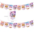 Cute cartoon animal birthday banner for children party decor with 3m purple string - Children's Paradise (LU-5)