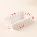 Rectangular disposable sandwich box with white paper base and clear lid, 15.3x8.5x6cm - Medium Rectangular White