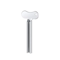 Silver zinc alloy manual toothpaste squeezer with butterfly handle and hanging hole - Style B / Silver