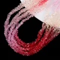 Gradient triangle crystal beads in pink and red shades for DIY jewelry making - Red Yellow Pink
