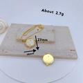 Vergoldeter Himmelsmünzen-Anhänger mit Mond- und Sternendetails, 27 mm Gesamthöhe - Weißer Mond Stern Rund