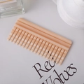 Chic beige striped acetate hair comb with wide teeth for detangling on white tabletop - 11.7cm / Apricot Stripe