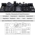 Complete black leather jewelry display stand set including necklace and ring holders - Black Jewelry Display Set 7