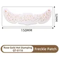 Metallic rose gold freckle face tattoo stickers with stars and moon motifs for makeup - Rose Gold Stamping Freckle Face Patch(QT-0118)
