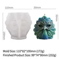 Siliconen mal pauwenmasker met een blauwgroen voorbeeld van hars of kaarsvet - Pauwenveer Masker Stijl (GJ-163)