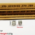 Antique silver barrel beads with rhombus patterns for DIY jewelry making - 5# (7mm x 5mm, Hole 5mm)