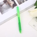 Green retractable erasable gel pen with transparent body and comfort grip for students - Retractable/0.5mm / Green