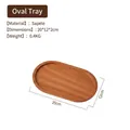 Oval Sapele wood tray with dark reddish-brown grain measuring 20x12x2cm - Solid Ebony Oval Tray 20*12*2cm