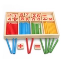 Set educativo in legno con bastoncini colorati e blocchi numerici per matematica - Bastoncini per contare (Blister)